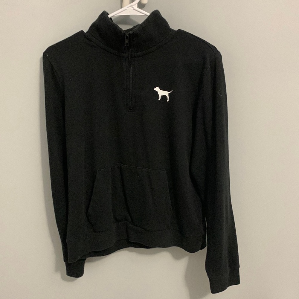 BARELY WORN Pink quarter zip up